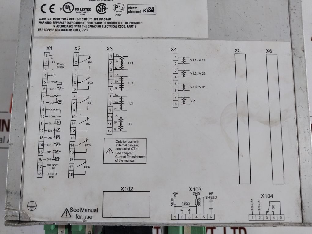 Woodward Mra4A0Ab High Protec Feeder Protection