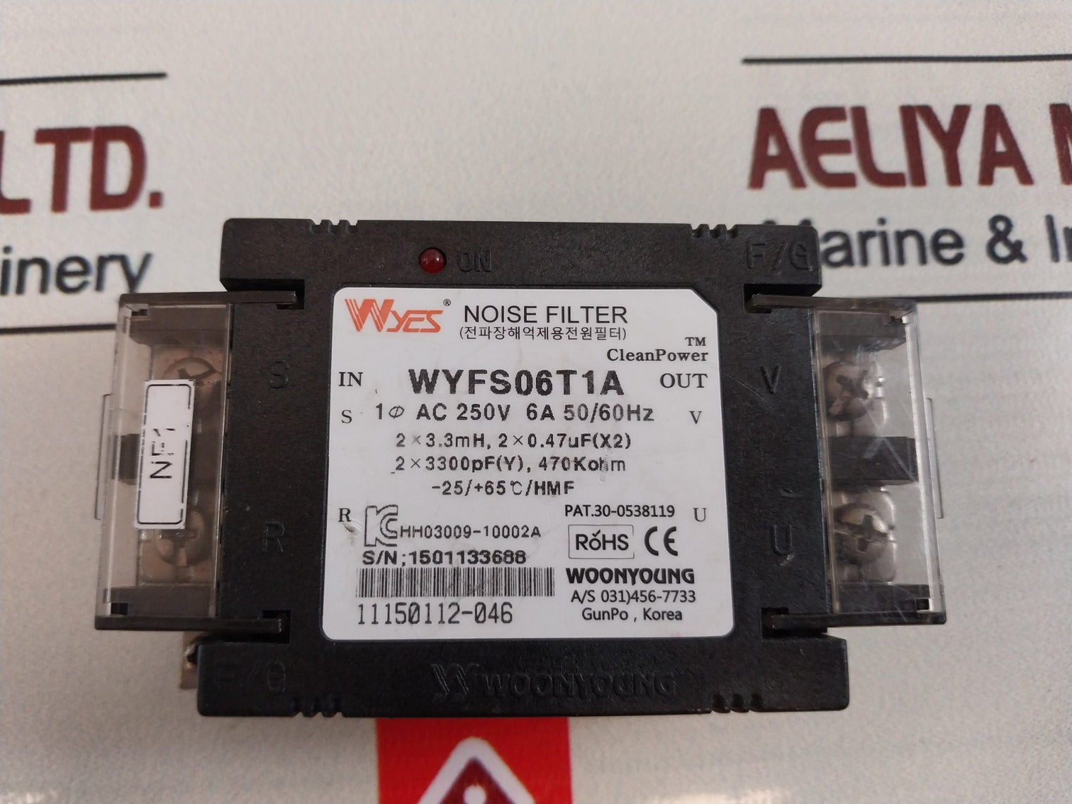 Wyes Wyfs06T1A Noise Filter 250V Ac 6A