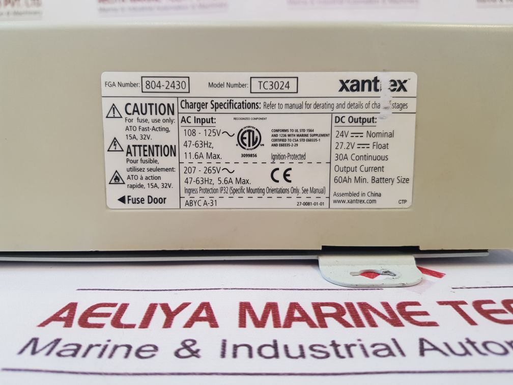 Xantrex Tc3024 Battery Charger
