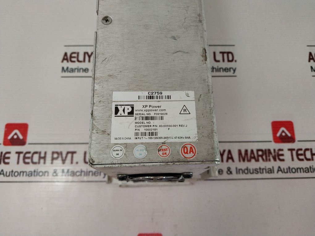Xp Power 40-50554-001 Power Supply 100-120/200-240Vac 47-63Hz 9/4A