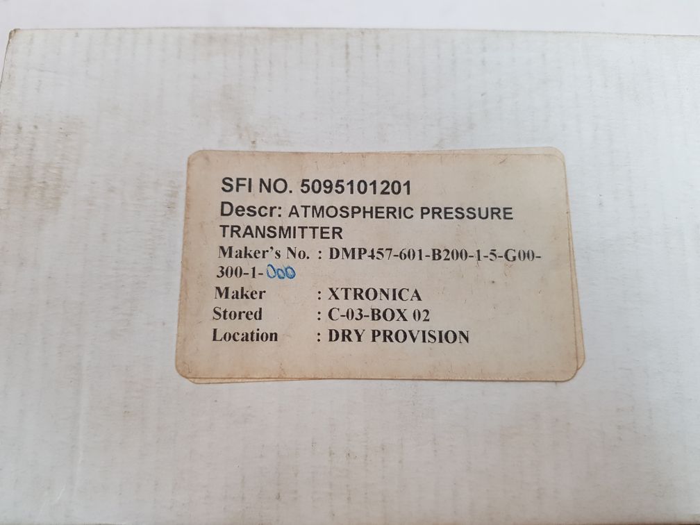 Xtronica Xtp457 Atmospheric Pressure Transmitter 601-b200-1-3-g00-300-1-000