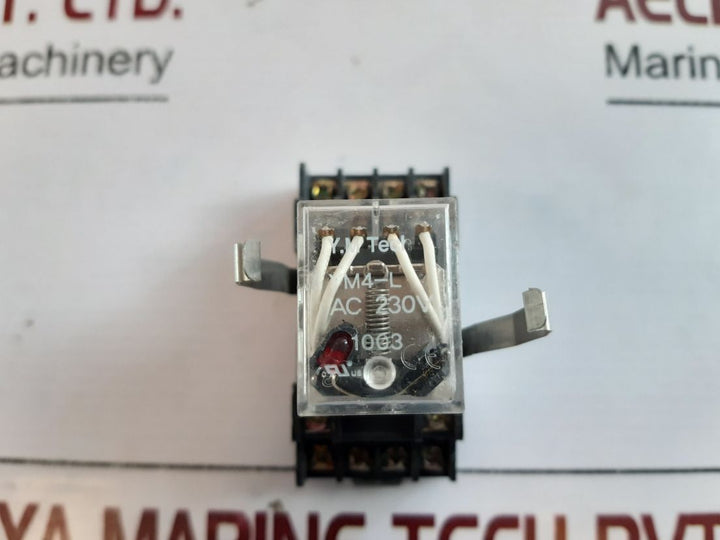 Y.M Tech Ym4-l Relay With Base Ac 230V