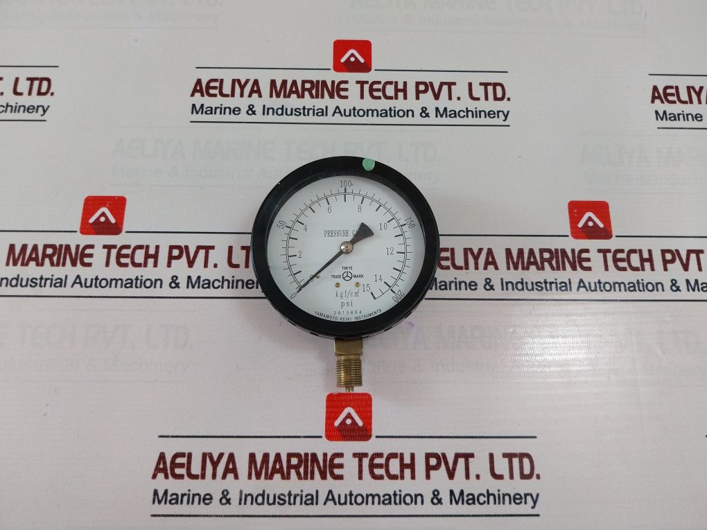 Yamamoto Keiki 0-200 Psi Pressure Gauge 0-15 Kgf/Cm2