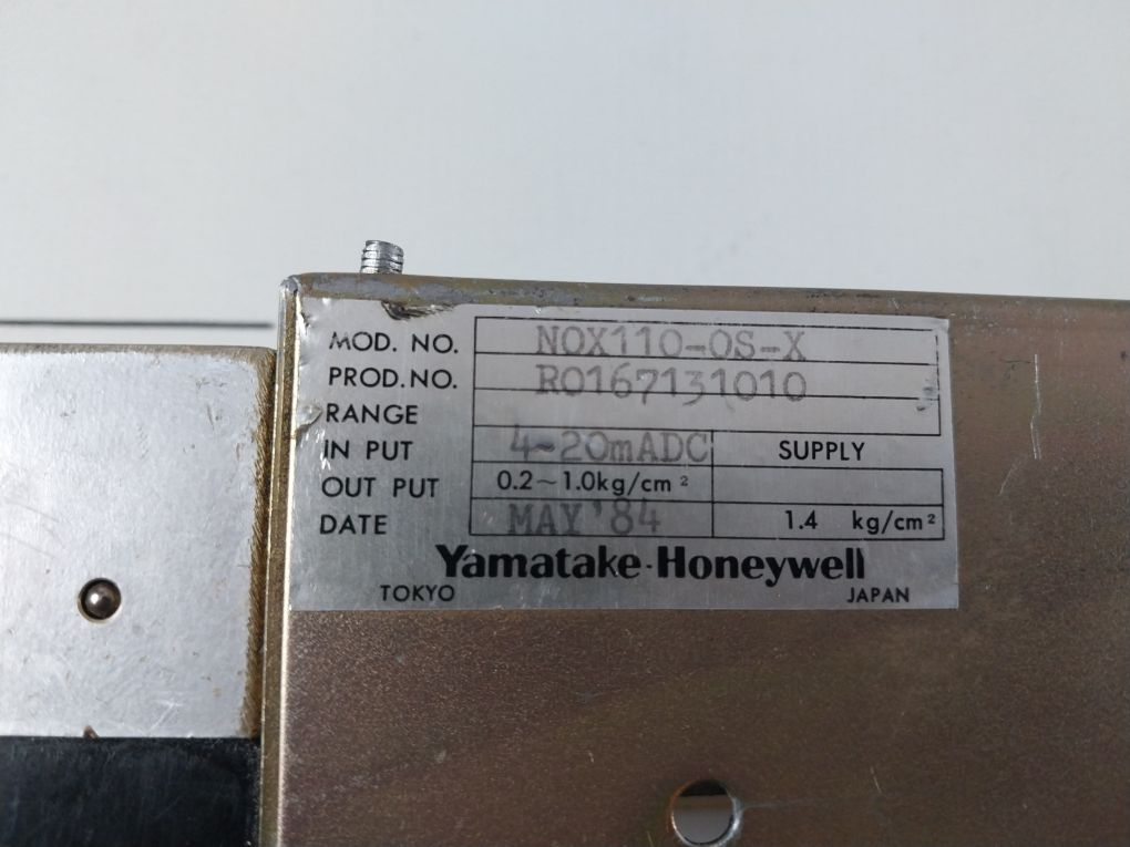 Yamatake-honeywell Nox110-os-x I/P Converter R0167131010