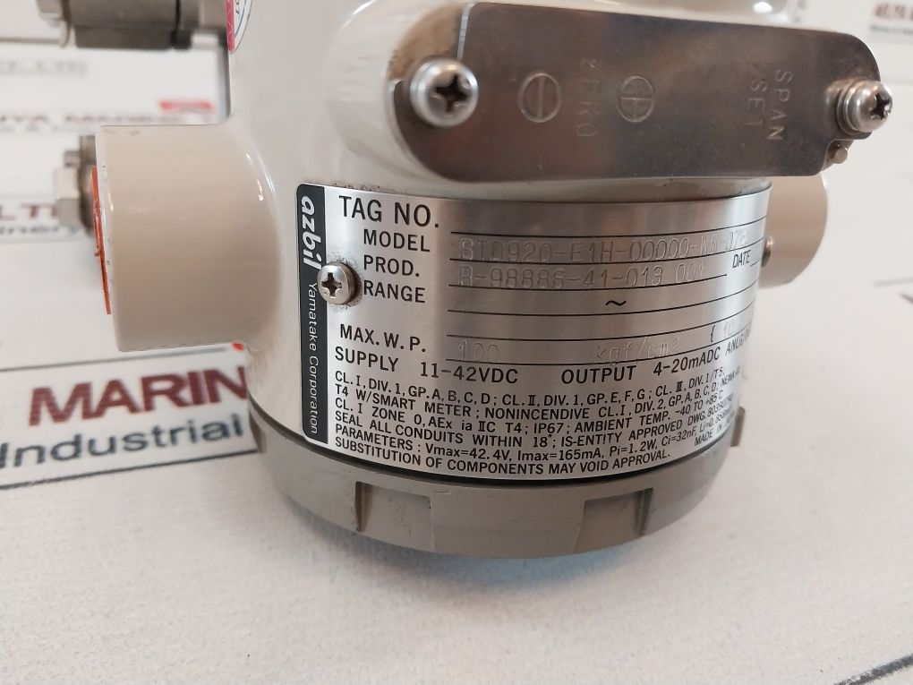Yamatake Std920-e1H-00000-w5-d7E5 Pressure Transmitter