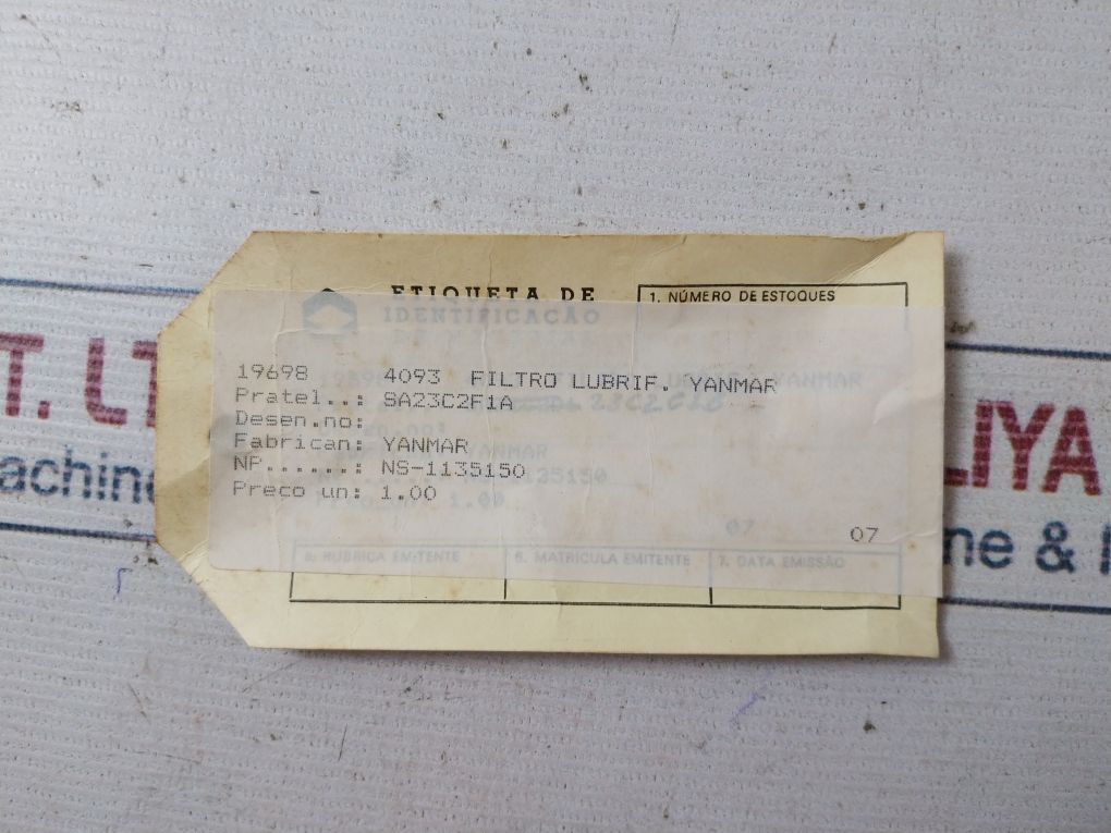 Yanmar Ns-1135150 Filter Element 40M