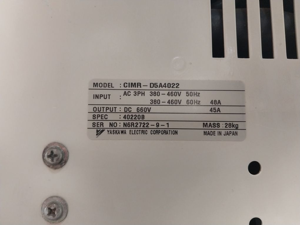 Yaskawa Cimr-d5A4022 Ac. Magnetic Contactor Dc 660V 45A