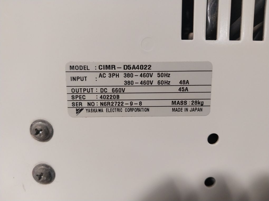 Yaskawa Cimr-d5A4022 Ac. Magnetic Contactor Dc 660V 45A