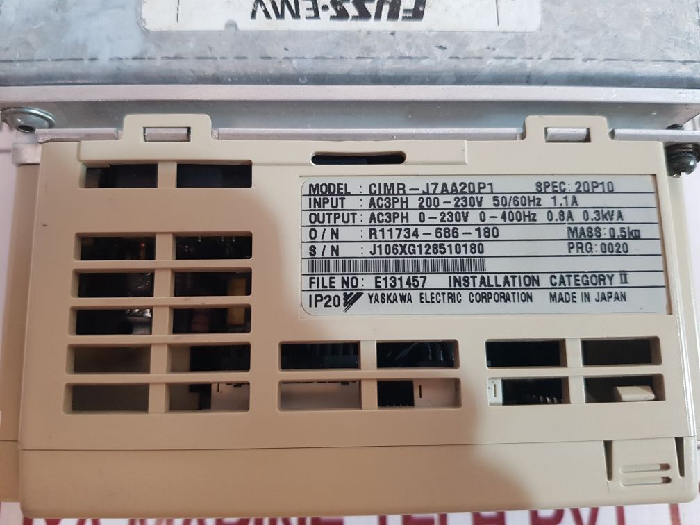 Yaskawa Cimr-j7Aa20P1 Inverter 0.1Kw