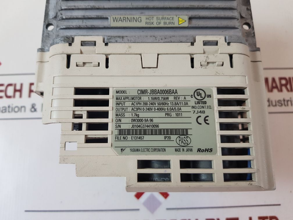 Yaskawa Cimr-jbba0006Baa Inverter Rev: A