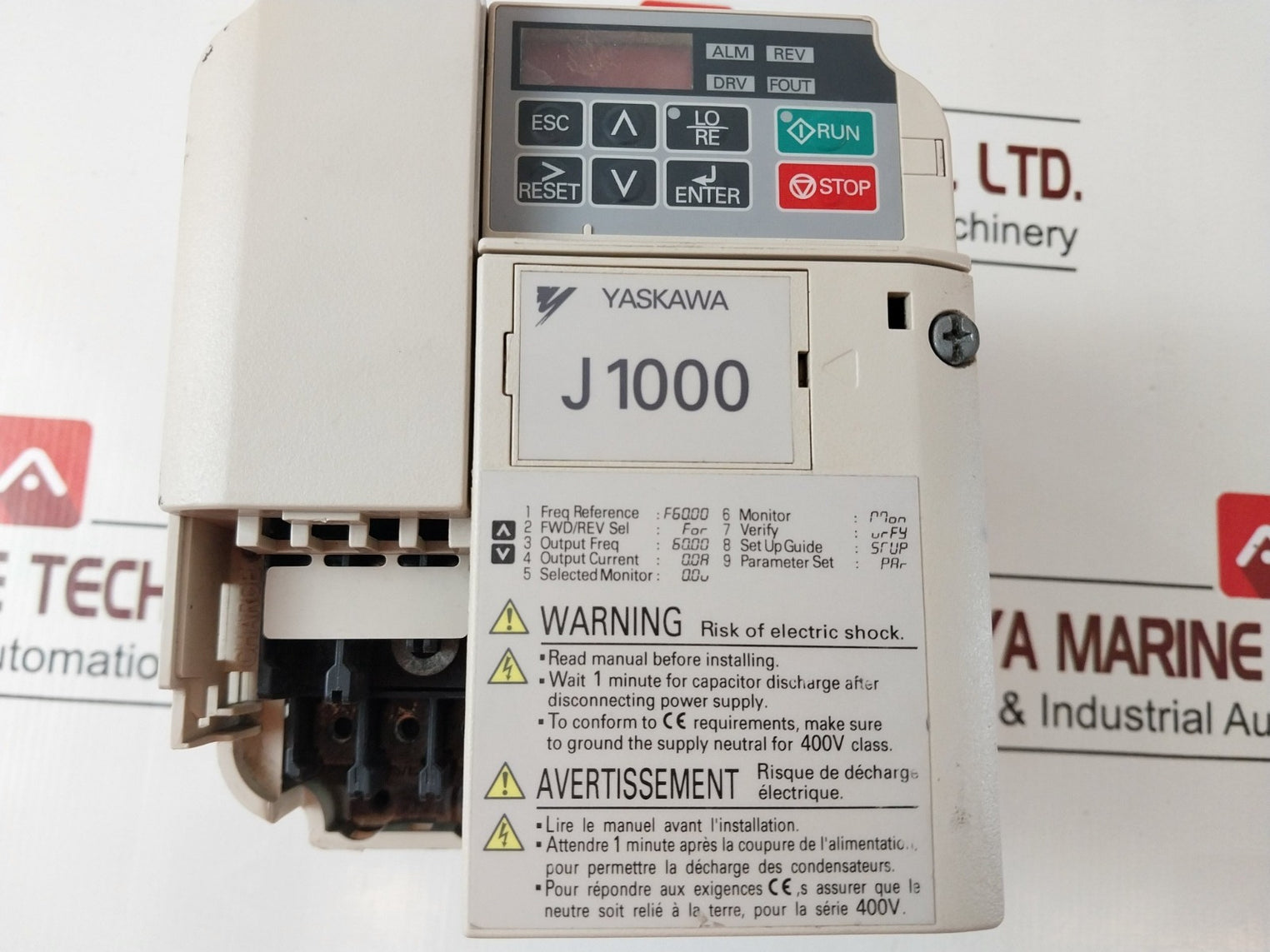 Yaskawa Cimr-jt4A0004Baa Inverter 0.75Kw Rev: A J1000