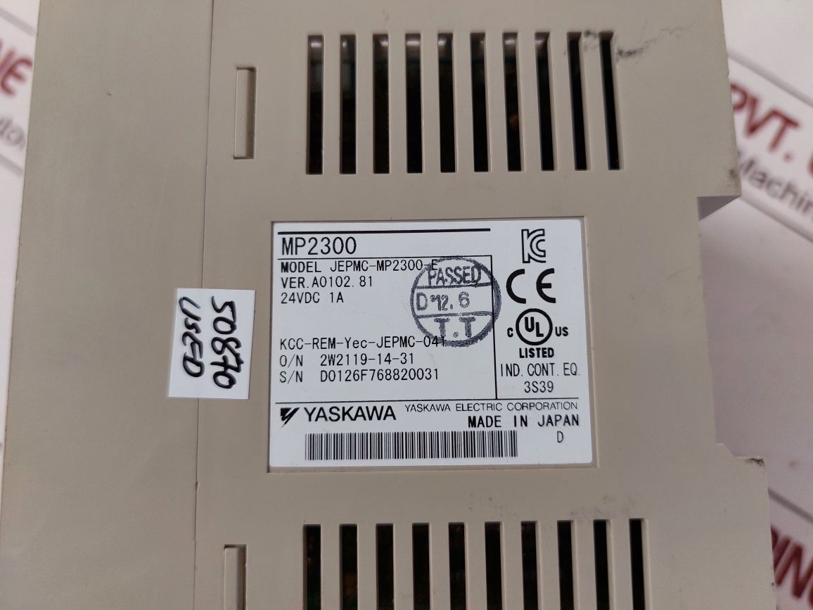 Yaskawa Jepmc-mp2300-e Controller Ver.A0102.81