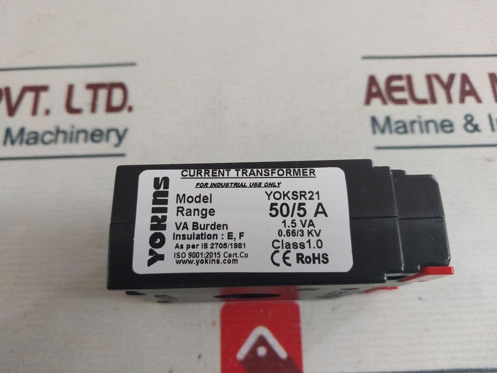 Yokins Yoksr21 Current Transformer 36397/19 Class 1.0 50/5 A