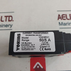 Yokins Yoksr21 Current Transformer 36397/19 Class 1.0 50/5 A