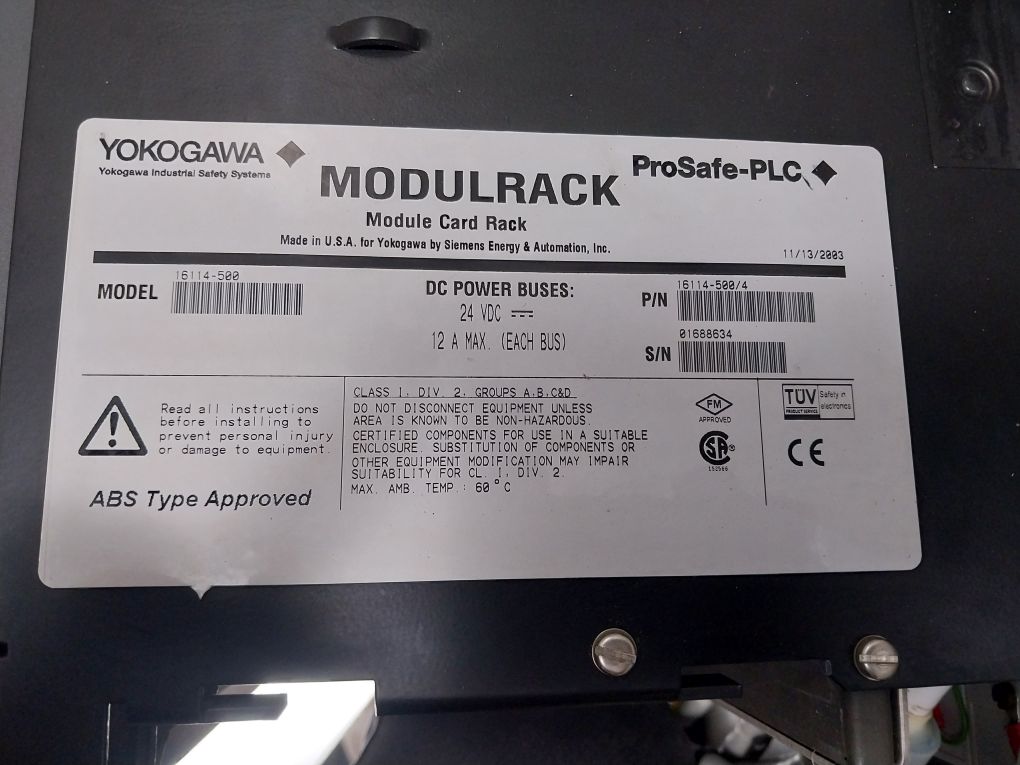 Yokogawa Pscdm024Dcban ,Psccm24Aan Module Card Rack 16114-500/4