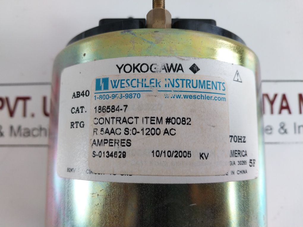 Yokogawa 186584-7 Amp Meter 0-1200
