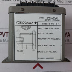 Yokogawa 246962-540-afb-1-0-p Watt Transducer