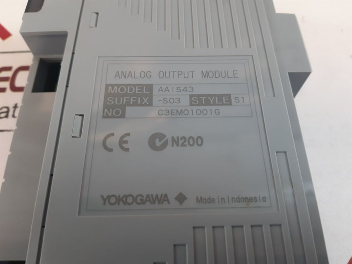 Yokogawa Aai543-s03 Style: S1 Analog Output Module