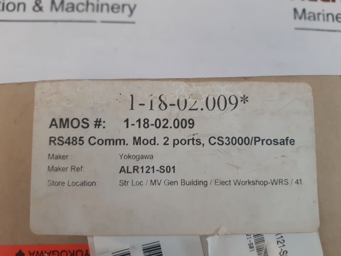 Yokogawa Alr121-s01 S1 Rs-422Rs-485 Module Alr121