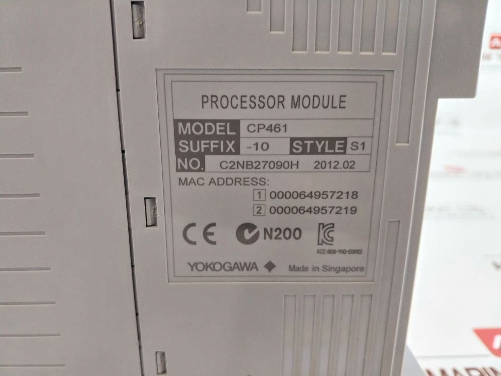 Yokogawa Cp461-10 S1 Processor Module