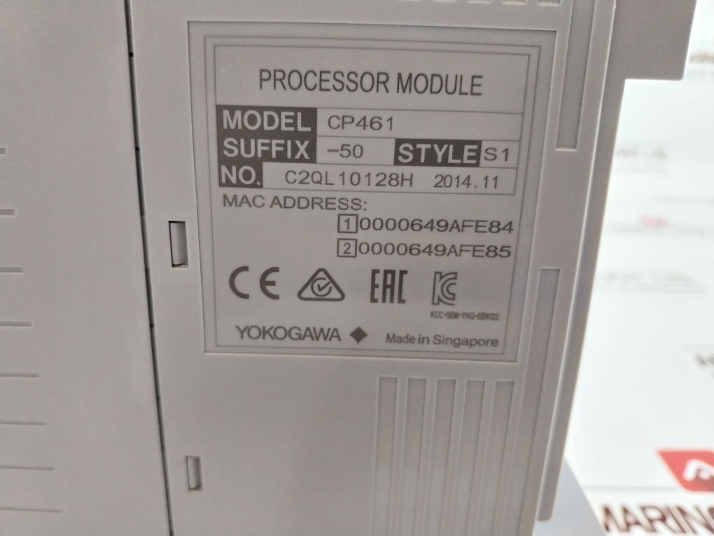 Yokogawa Cp461-50 S1 Processor Module 