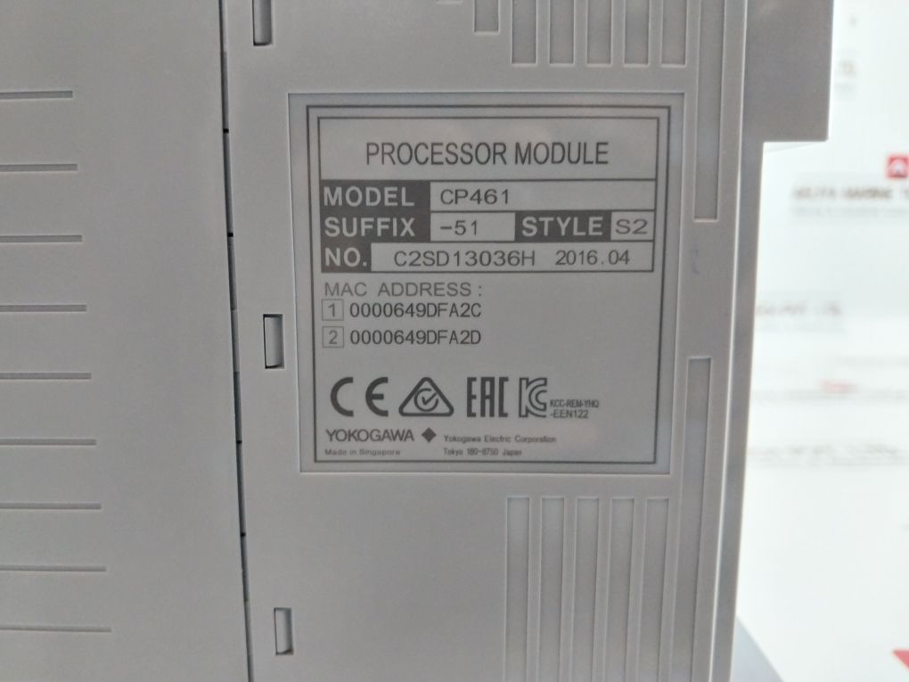 Yokogawa Cp461-51 S2 Processor Module