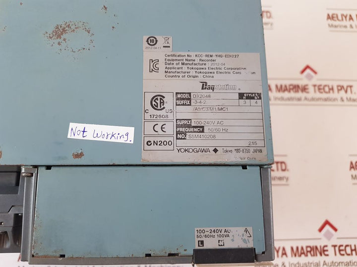 Yokogawa Dx2048 Recorder