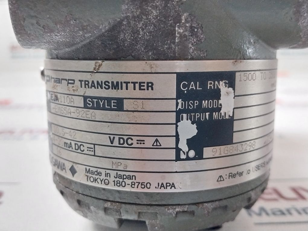 Yokogawa Eja110A Differential Pressure Transmitter 14A