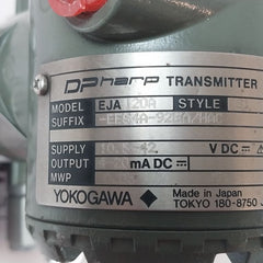 Yokogawa Eja120A Dp Harp Pressure Differential Transmitter