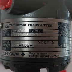 Yokogawa Eja120A Dp Harp Pressure Differential Transmitter