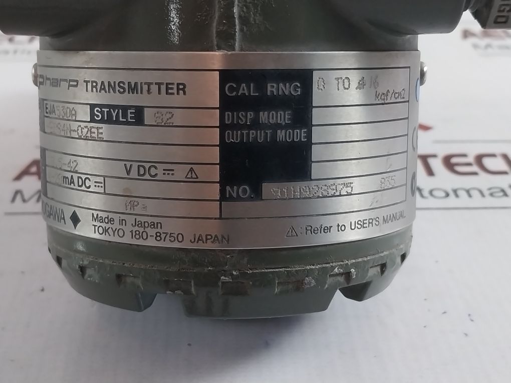 Yokogawa Eja530A Style S2 Dpharp Transmitter
