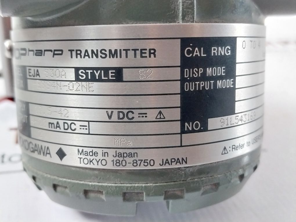 Yokogawa Eja530A-ebs4N-02Ne Dpharp Transmitter