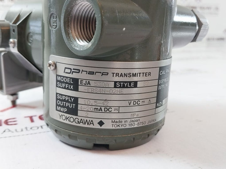 Yokogawa Eja530A Dp Harp Transmitter Style: S2 0 To 10 Kgf/Cm2
