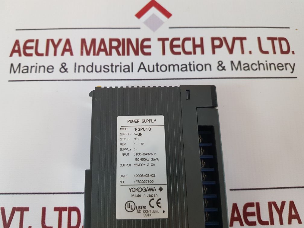 Yokogawa F3Pu10 Power Supply Module Pu10-0N