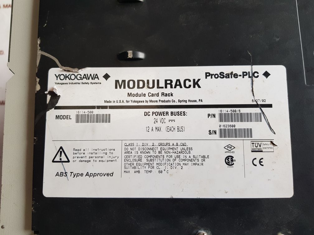Yokogawa pscdm024dcban,16114-500/6 module rack