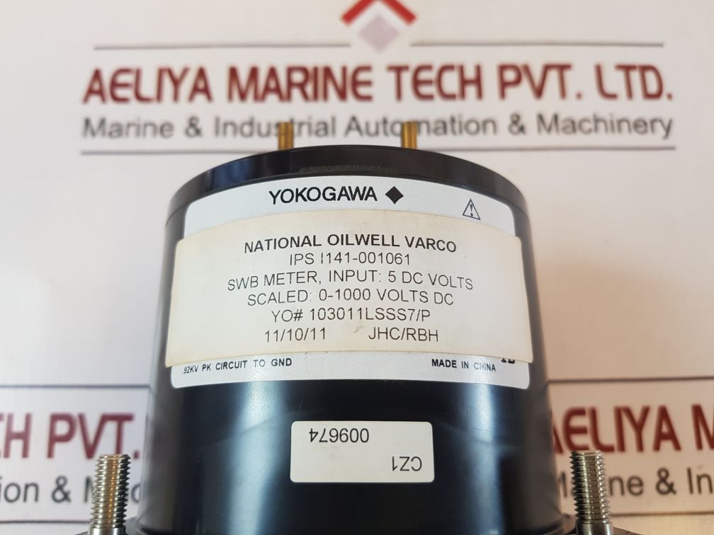 Yokogawa Ips 141-001061 Meter 0-1000 Volts Dc