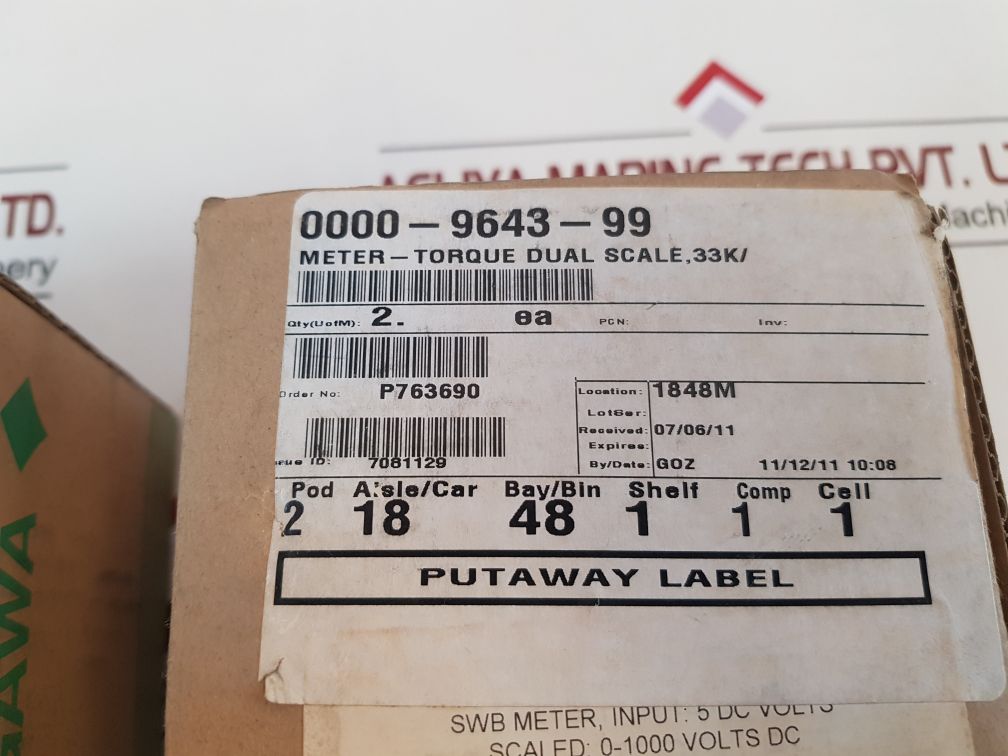 Yokogawa Ips 141-001061 Meter 0-1000 Volts Dc