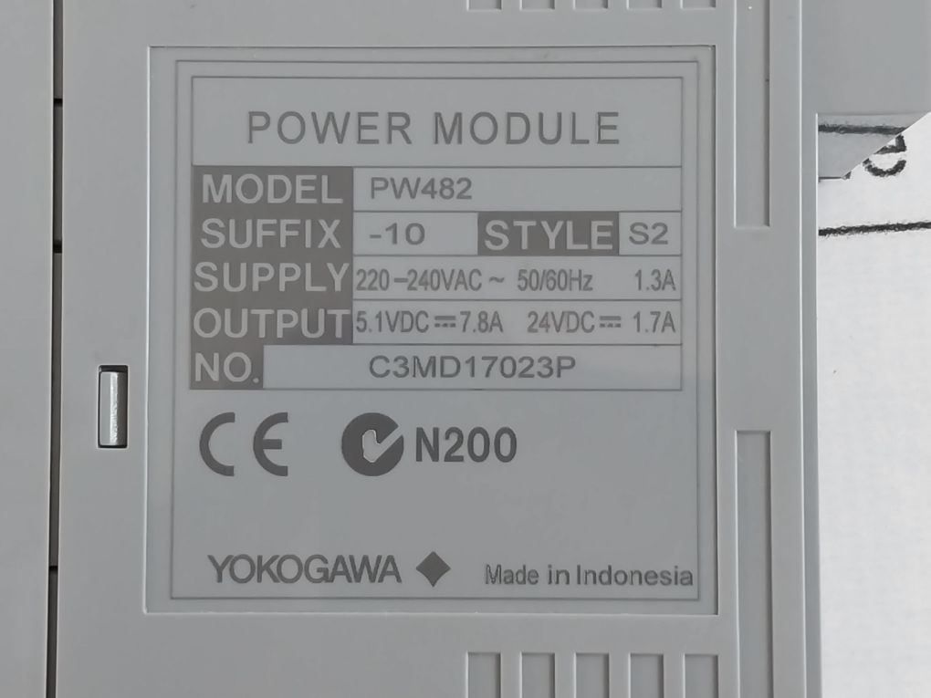 Yokogawa Pw482-10 S2 Power Module C3Md17023P