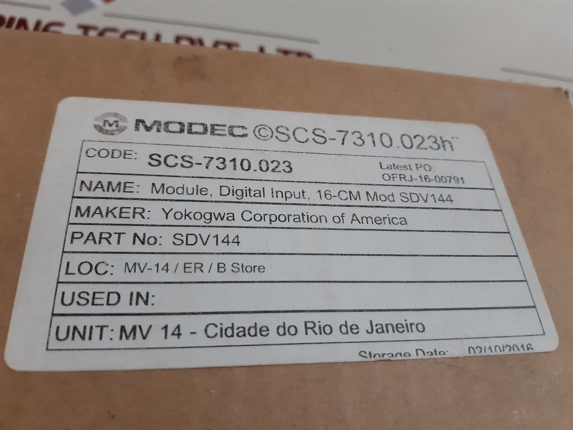 Yokogawa Sdv144-s13 S4 Digital Input Module Sdv144