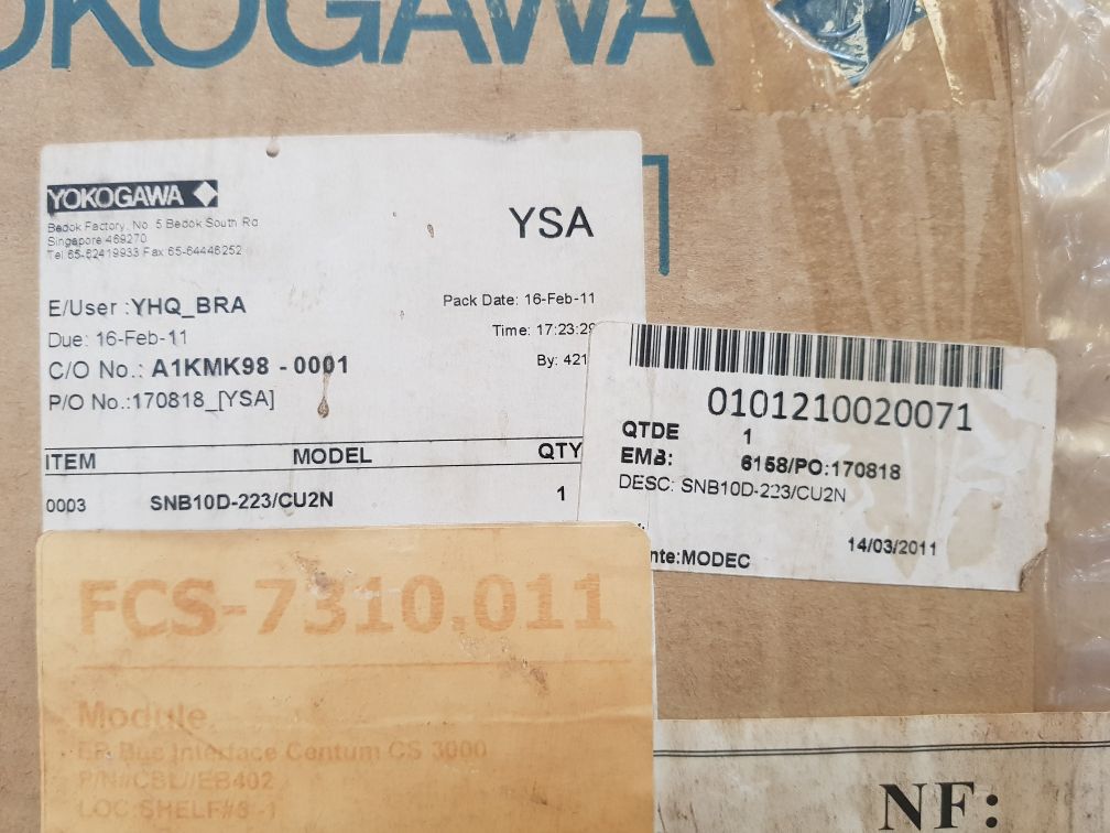 Yokogawa Ssb401-13,Spw482-13 Module Rack