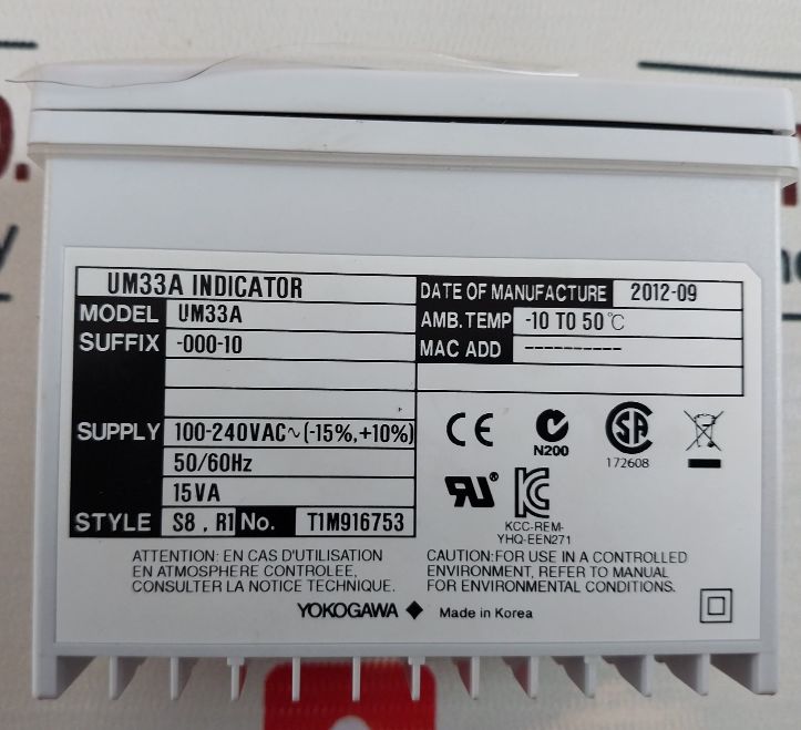Yokogawa Um33A-000-10