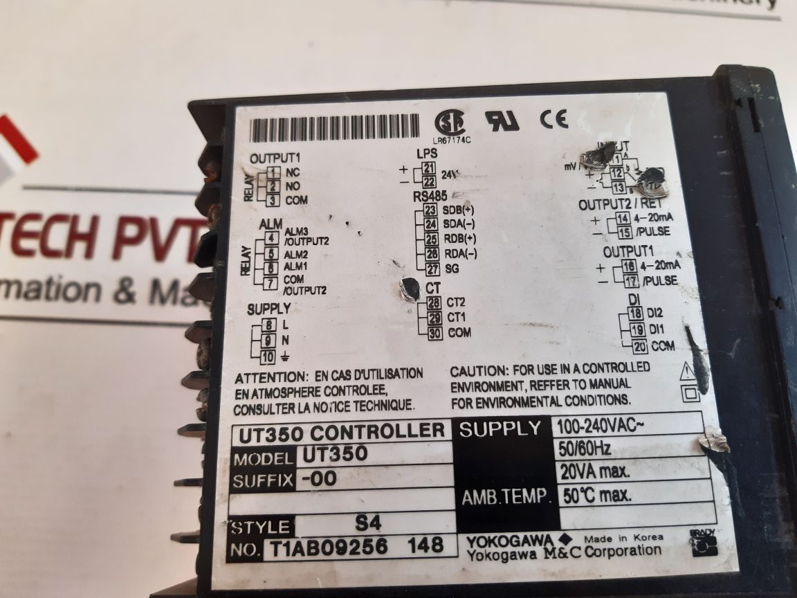 Yokogawa Ut350-00 Programmable Controller