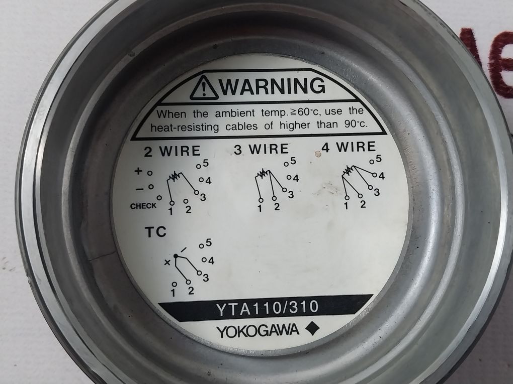 Yokogawa Yta110-ea2Db Temperature Transmitter Car Rng: 0 To 400°C