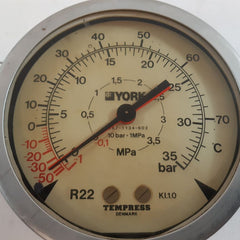 York 3967-1134-602 Pressure Gauge Kl.1,0