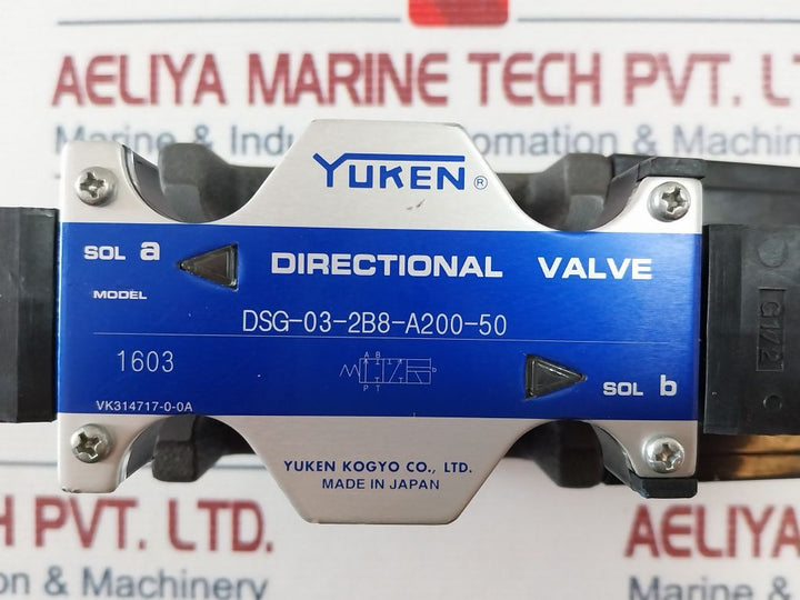 Yuken Dsg-03-2B8-a200-50 Solenoid Directional Valve