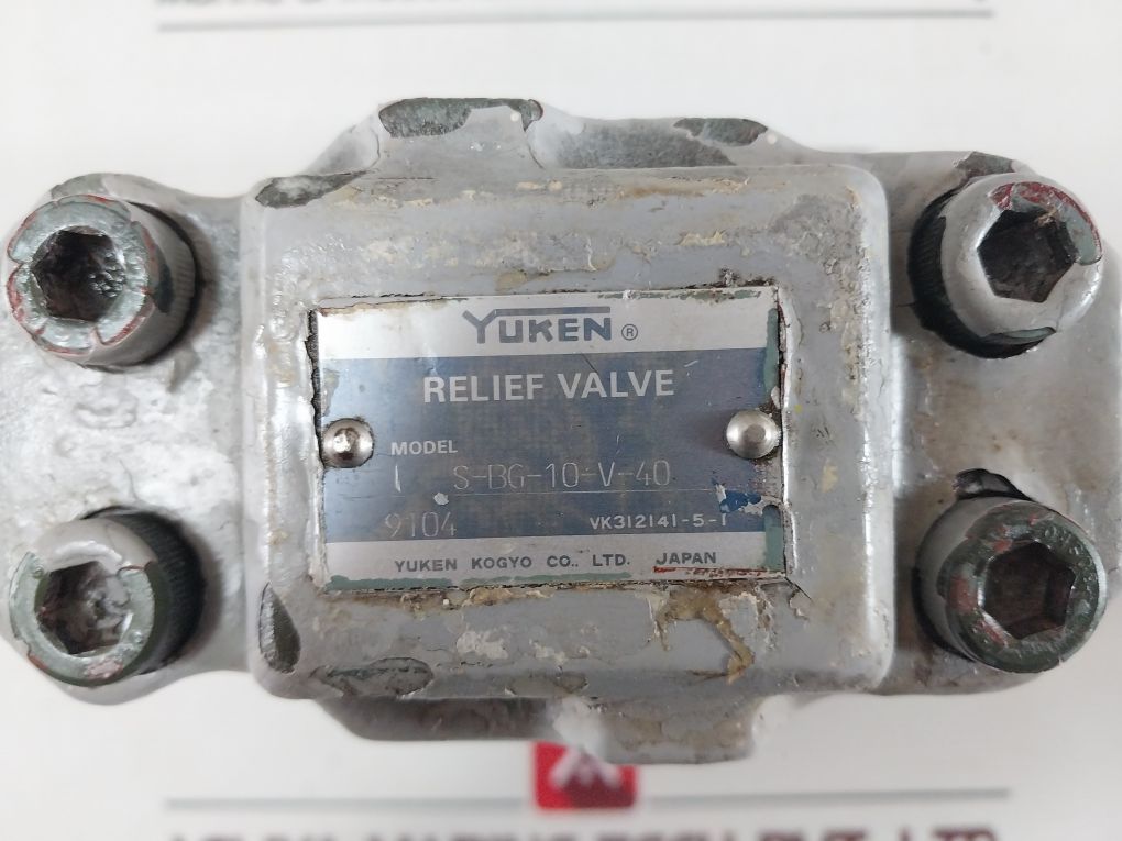 Yuken S-bg-10-v-40 Relief Valve