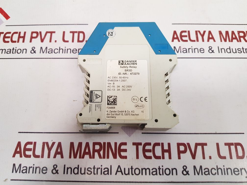 Zander Aachen Sr3D Safety Relay 472270 Ac230V 50-60Hz