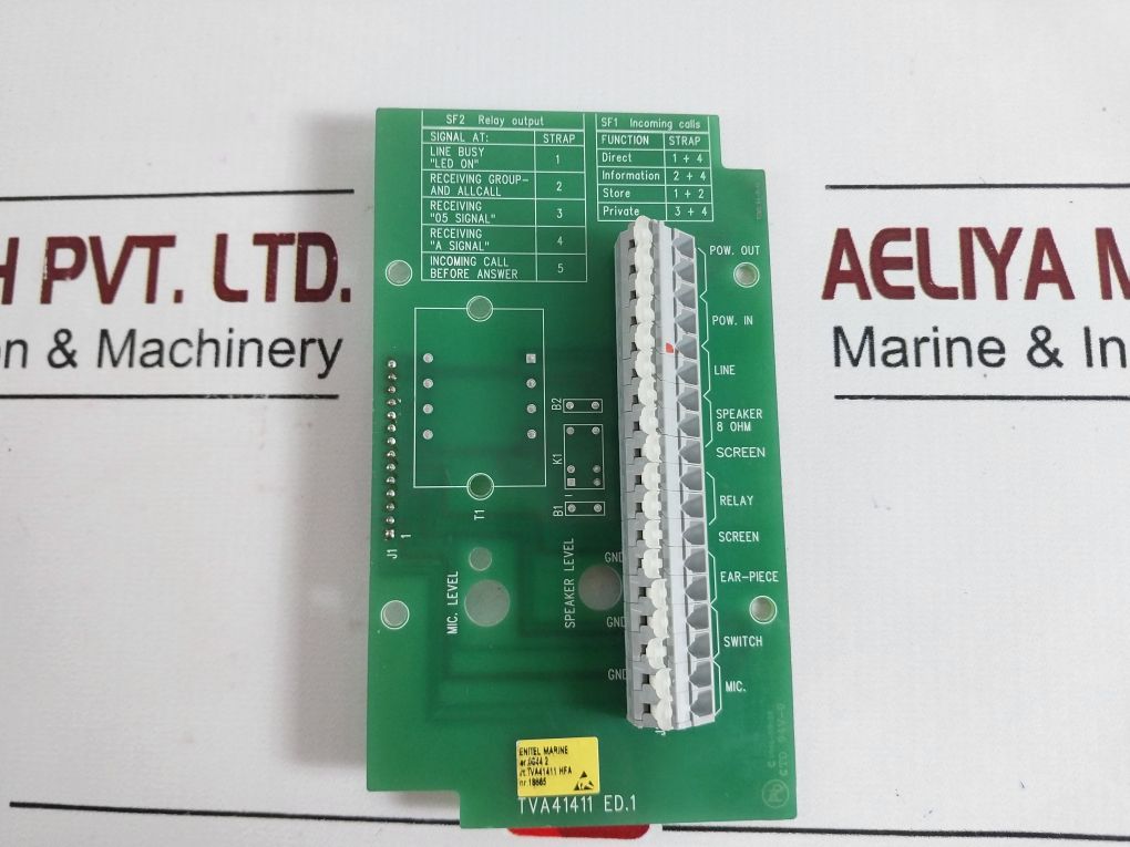 Zenitel Marine Tva41411 Ed.1 Pcb Card