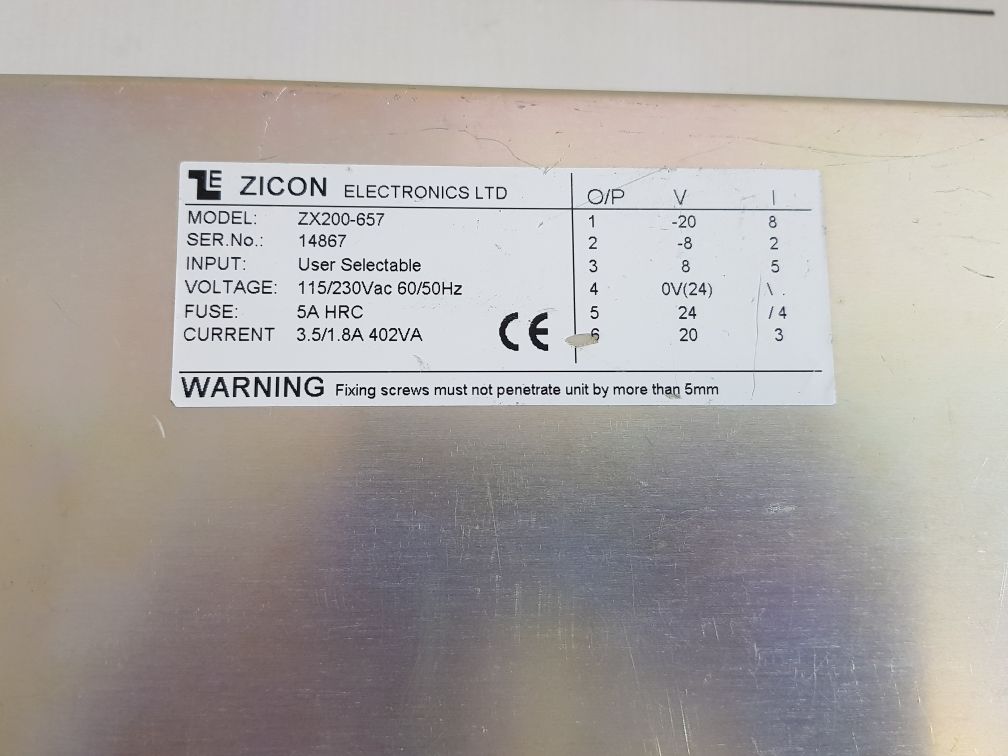 Zicon Z1660-01 Module Power Supply Unit