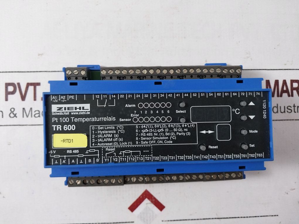 Ziehl Tr 600 Temperature Relay 7Xv5662-2Ad10-0000/Bb